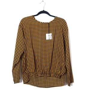 ANTHROPOLOGIE | Houndstooth Blouse